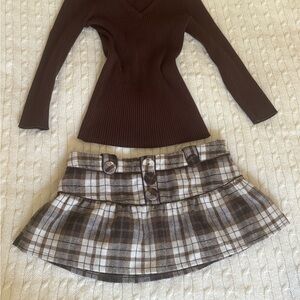 ✨Sold✨Charlotte Russe vintage plaid mini skirt